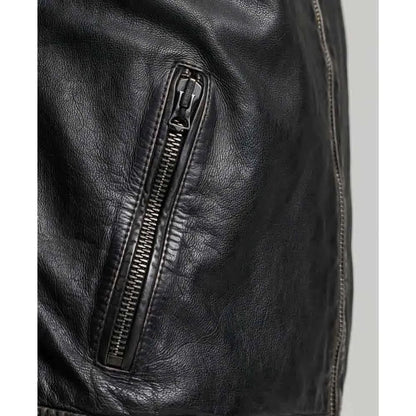 Long Sleeve Vintage Genuine Cowhide Leather Heritage Moto Jacket with Retro Design – Premium Motorbike Jacket