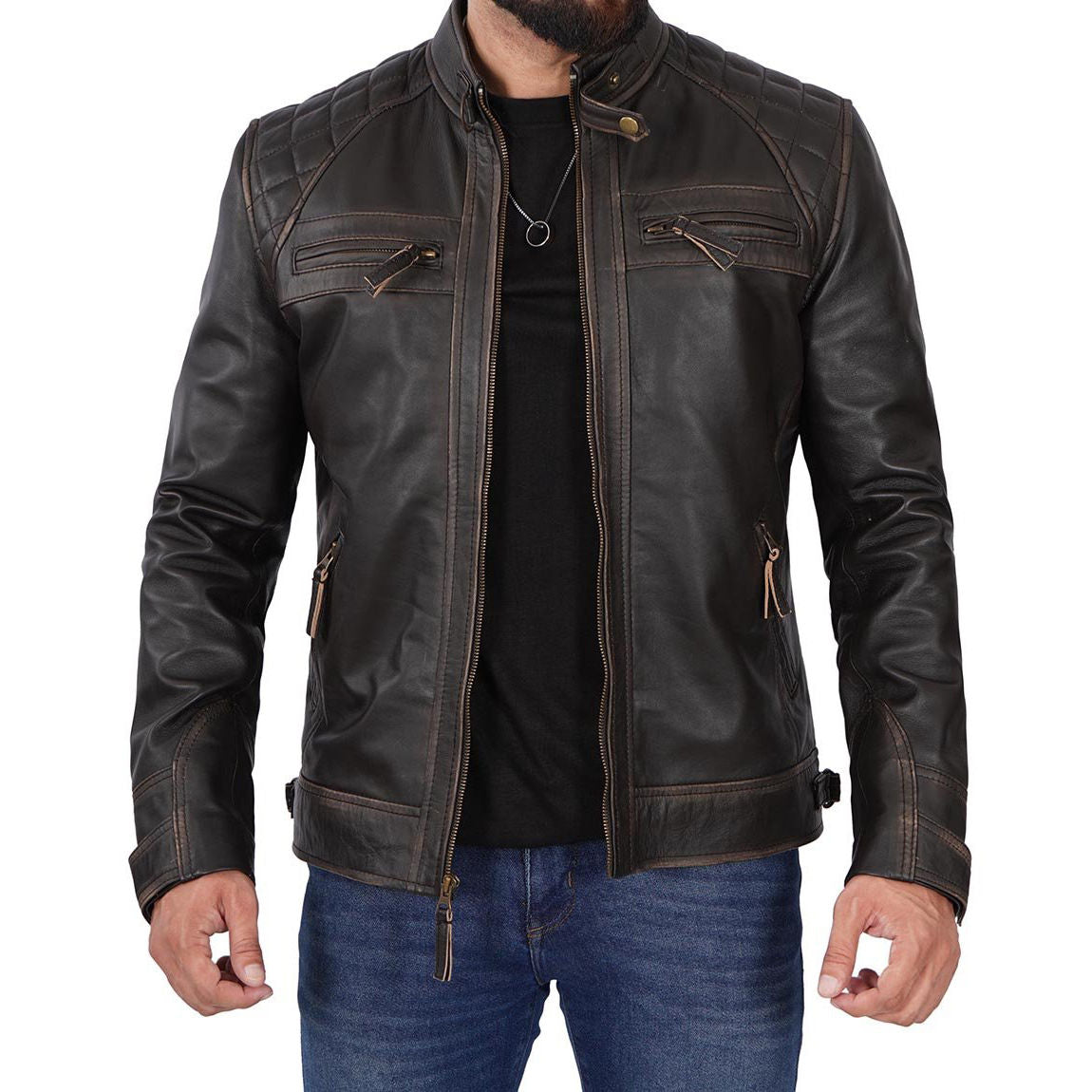Wholesale Premium Leather Motorcycle Jacket | Custom Unisex Fashion Jacket | OEM & Private Label