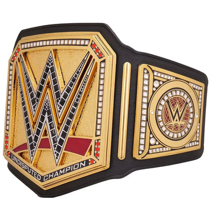 Championship Leather Belt with Brass Plates – Premium Wrestling & Award Belt