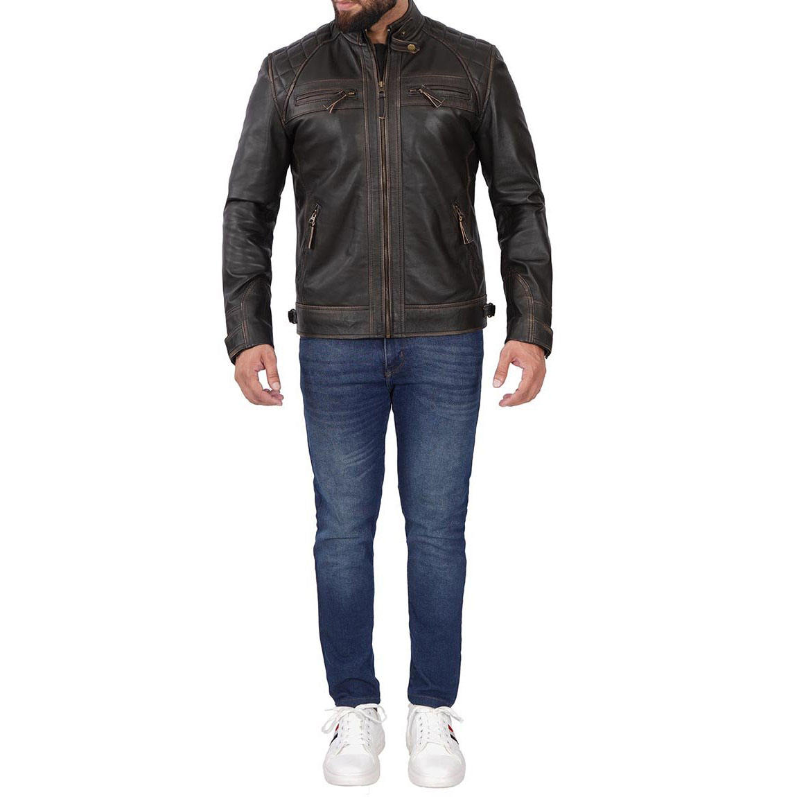 Wholesale Premium Leather Motorcycle Jacket | Custom Unisex Fashion Jacket | OEM & Private Label