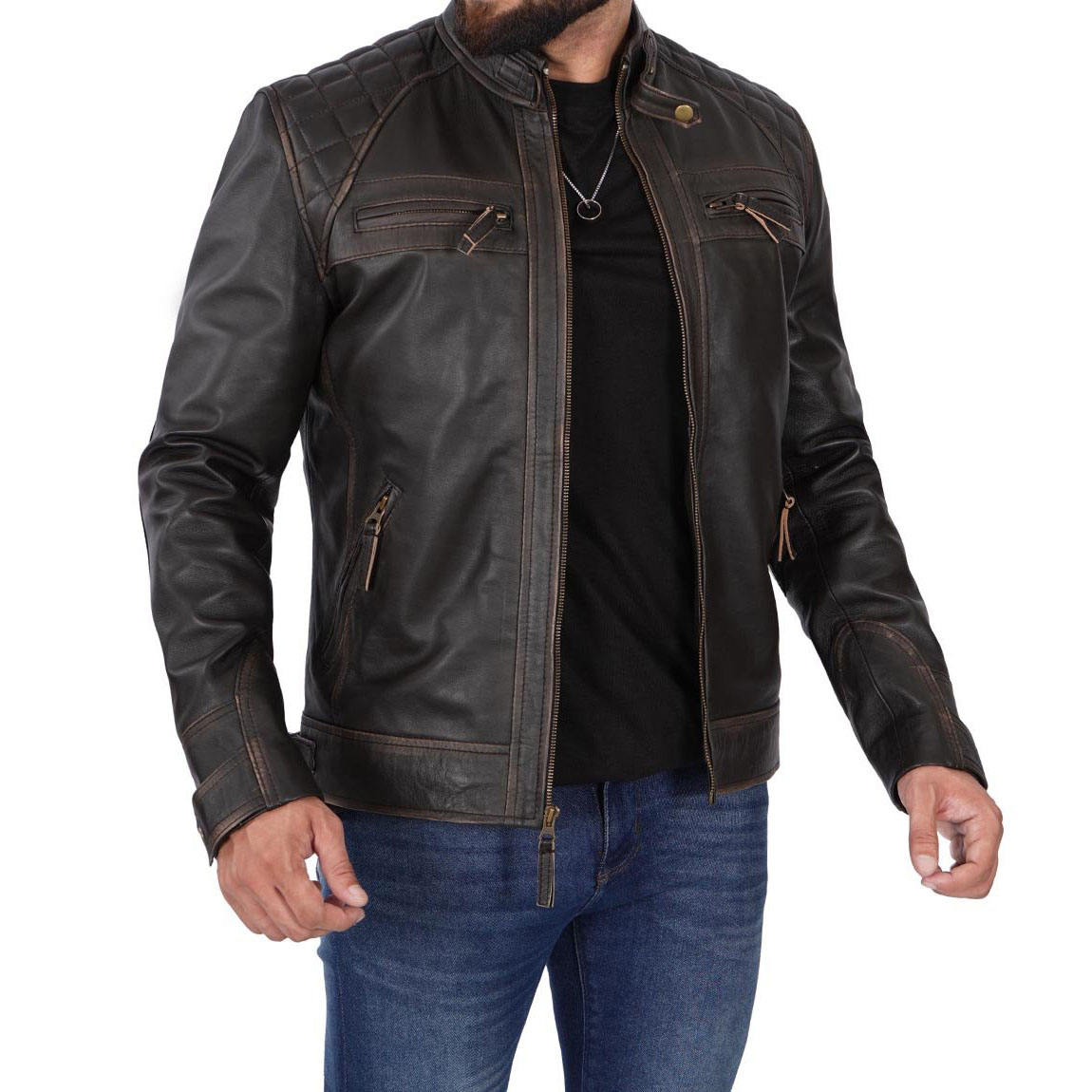 Wholesale Premium Leather Motorcycle Jacket | Custom Unisex Fashion Jacket | OEM & Private Label