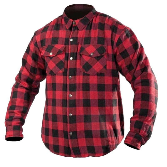 Motorcycle Flannel Shirt with Inside Kevlar® Protective Shirt