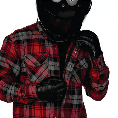Motorcycle Flannel Shirt with Inside Kevlar® Protective Shirt