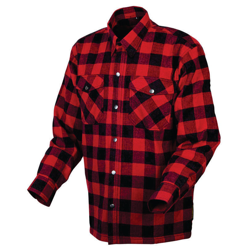 Motorcycle Flannel Shirt with Inside Kevlar® Protective Shirt