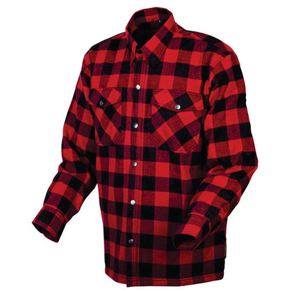 Motorcycle Flannel Shirt with Inside Kevlar® Protective Shirt