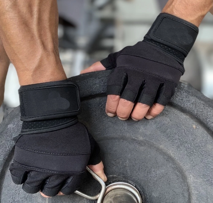 Premium Fitness Training Gloves – Half-Finger Padded Grip & Wrist Support