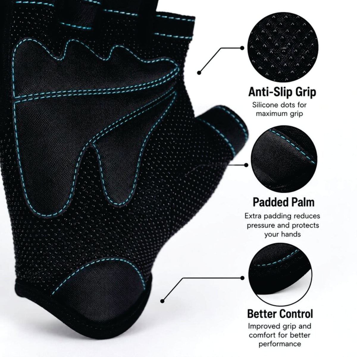 Weight Lifting Gloves – Breathable Anti-Slip Gym & Workout Gloves