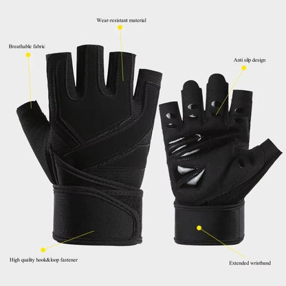 Half-Finger Workout & Weightlifting Gloves