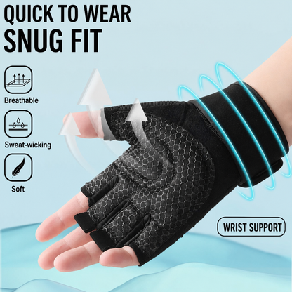 Premium Half-Finger Gym & Weightlifting Gloves