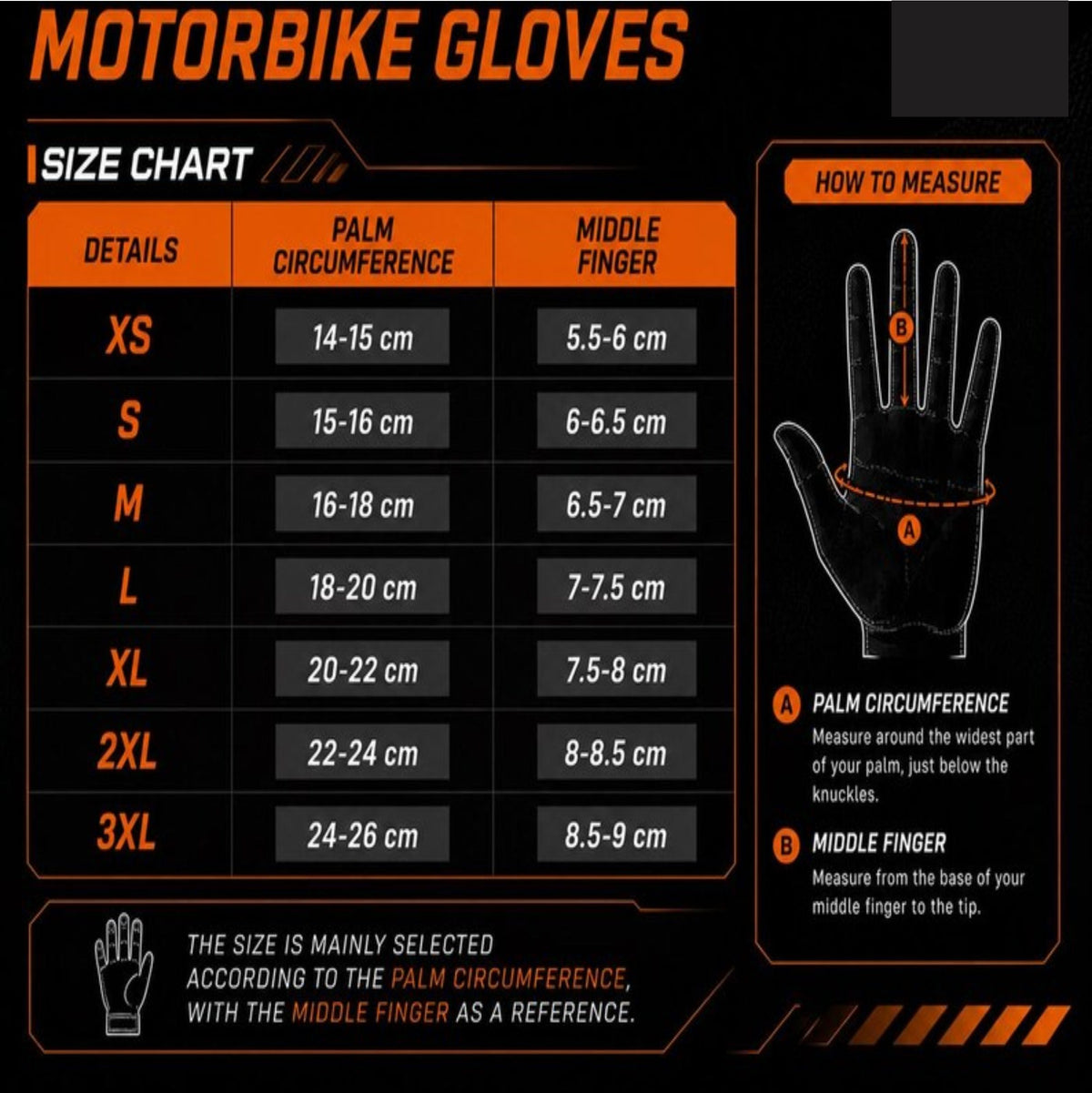 Men’s Motorcycle Gloves, Touchscreen Riding Gloves, Black Synthetic Leather Protective Gloves for Motorbike, Cycling, Scooter & Biking